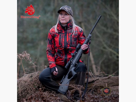 SHOOTERKING Damen Softshell Jacke wendbar Forest Mist rot