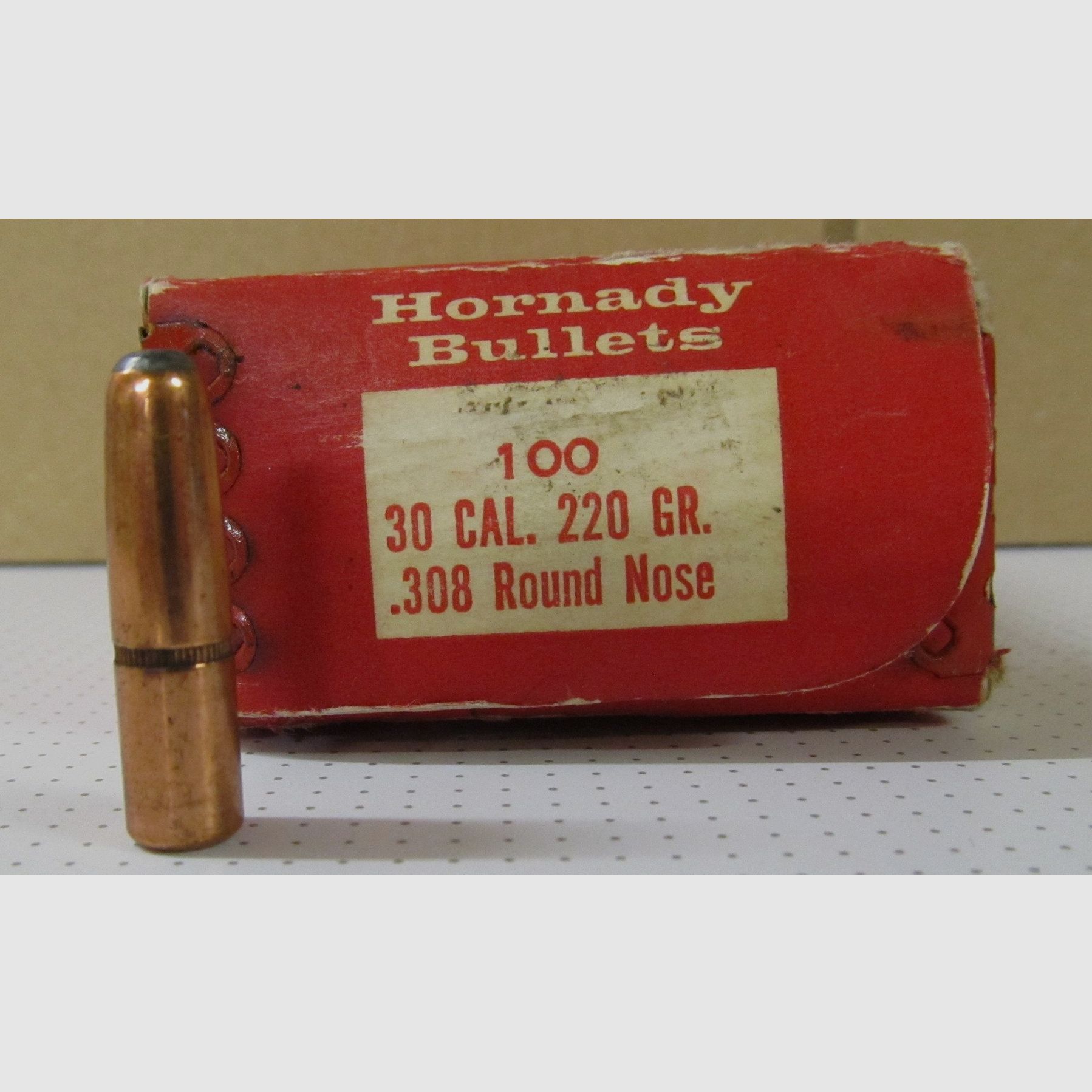 Hornady .30 Cal. 308 220 grs. Round Nose
