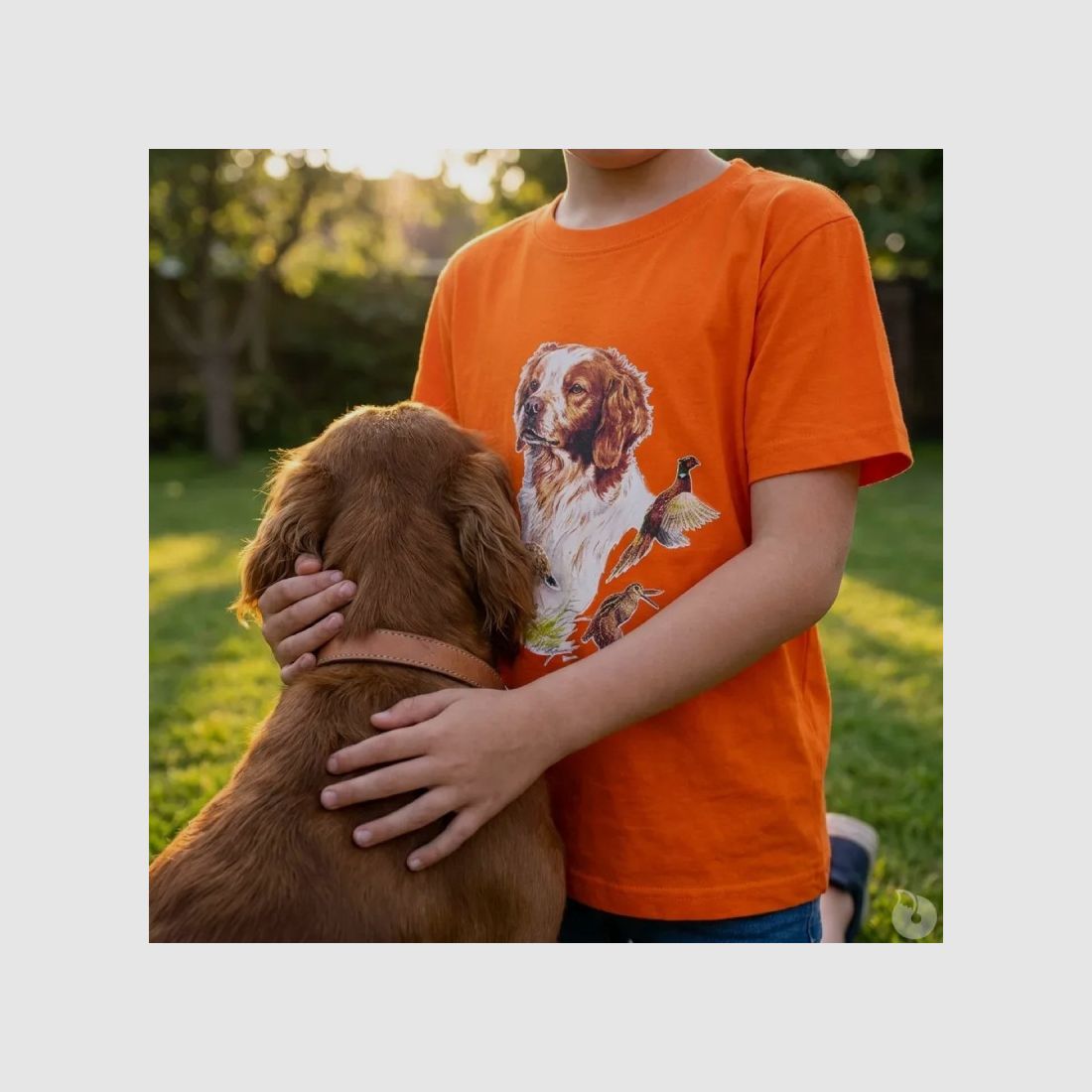 T-Shirt Kinder Epagneul Bartavel® orange 6-12 Jahre, Bild 5 von 7
