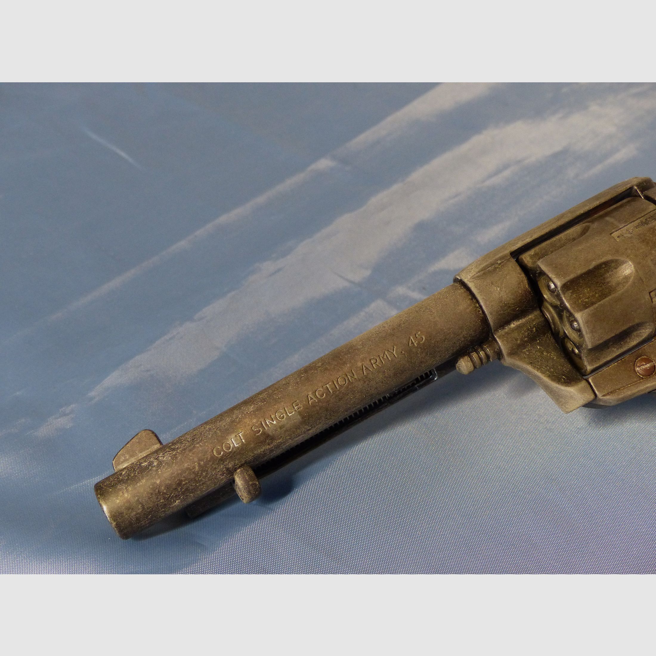 Colt Revolver Single Action Army Cal. .45 full metal decoration probably from the 70s