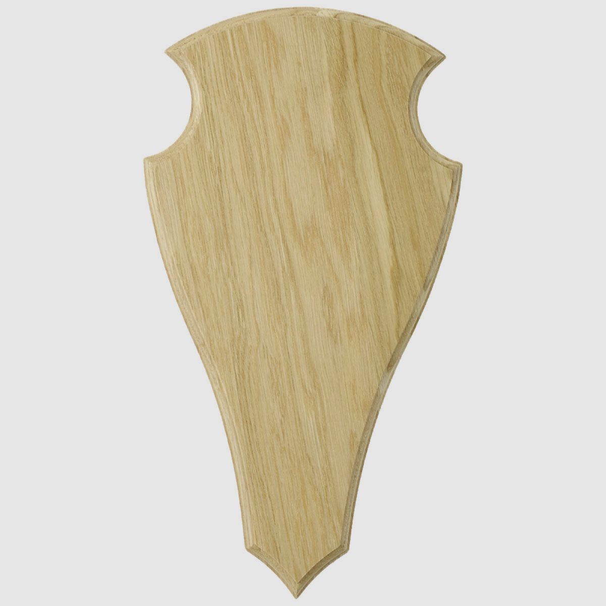 Eurohunt Geweihbrett 52x26cm Eiche - Hell - Spitz