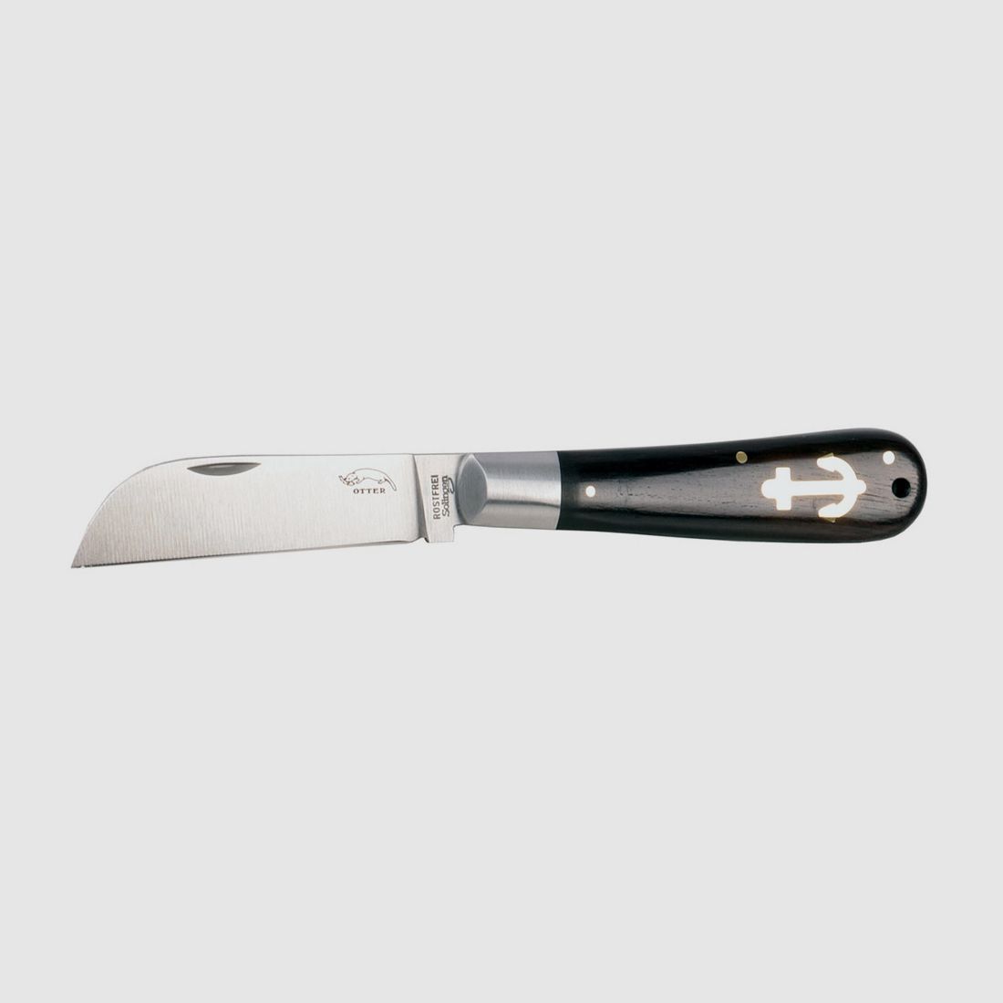 Taschenmesser Otter Ankermesser Grenadill Stahl 1.4034 KlingenlĂ¤nge 8,0 cm Grenadill-Holz Griff (P18)