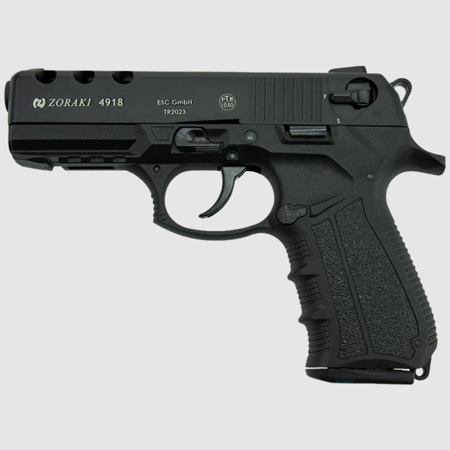Zoraki 4918 pistolet strzelający na blanki czarny kaliber 9mm P.A.K.