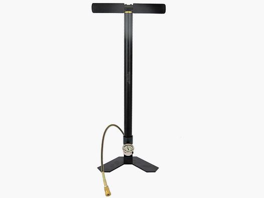 Compressed air pump for compressed air weapons with quick fill connection