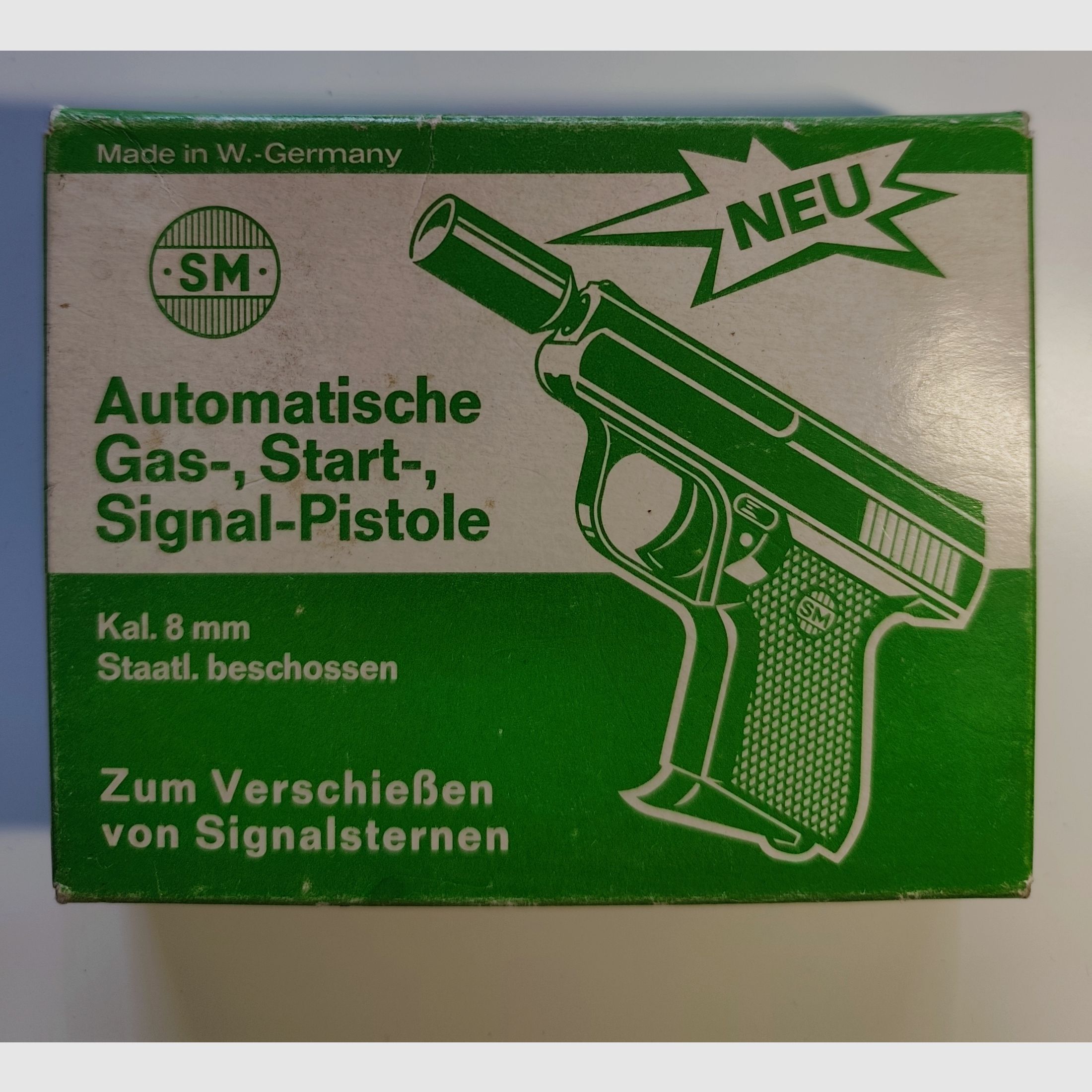 RHÖNER Mod.15 8mm Sammler Set Komplettes Züberhör + 10 Schuss CS Gas + Taschenmesser