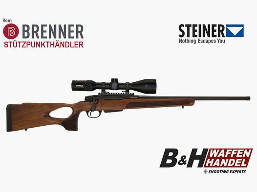 Brenner Komplettpaket: Brenner BR20 Lochschaft mit Steiner Ranger 3-12x56 BR-20