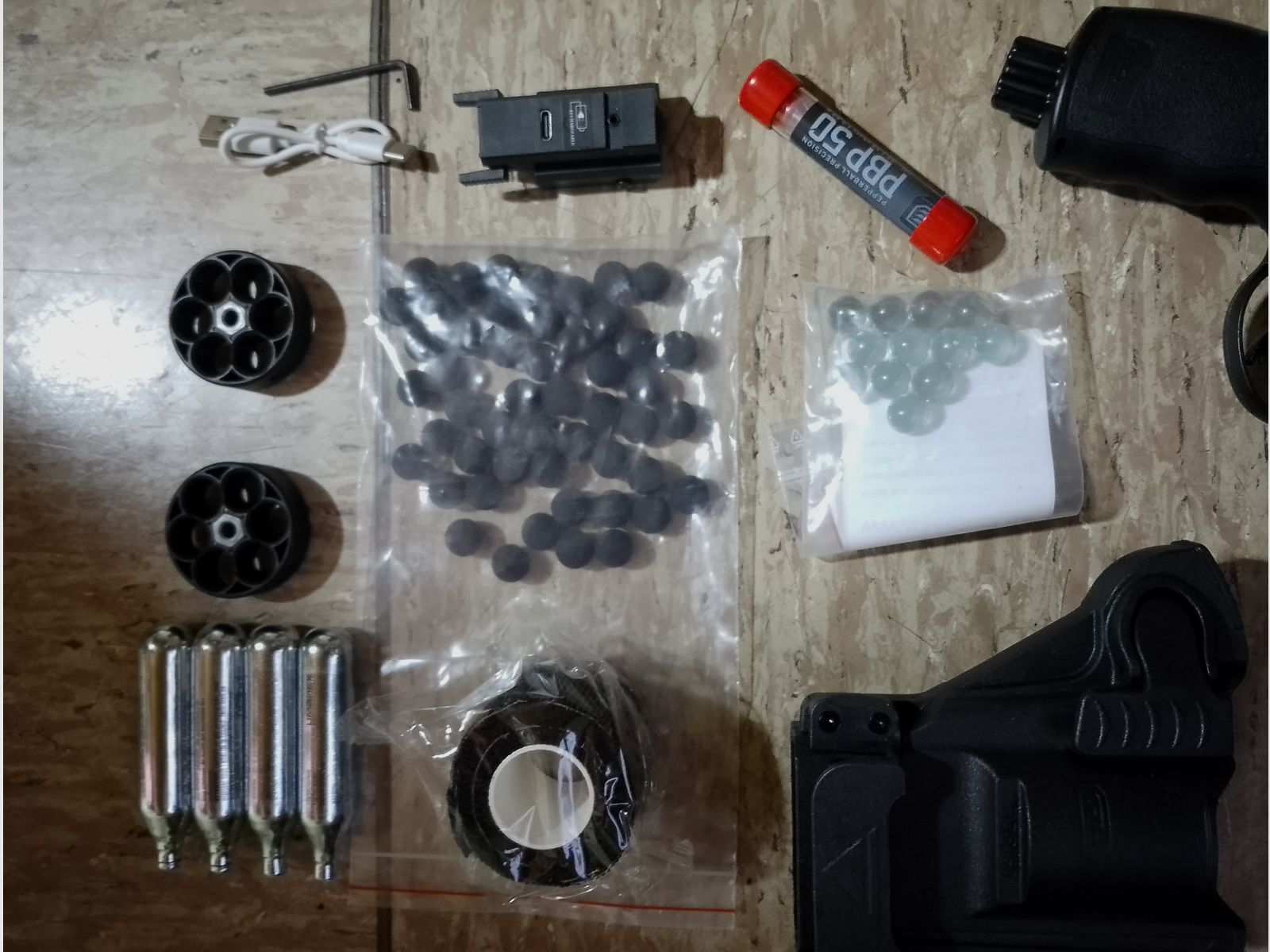 HDR 50 tr50 Marker Gen1 T4E Cal .50 Set Kit Pepper- Rubber- Glass- projectiles Holster Laser CO2 like new / new