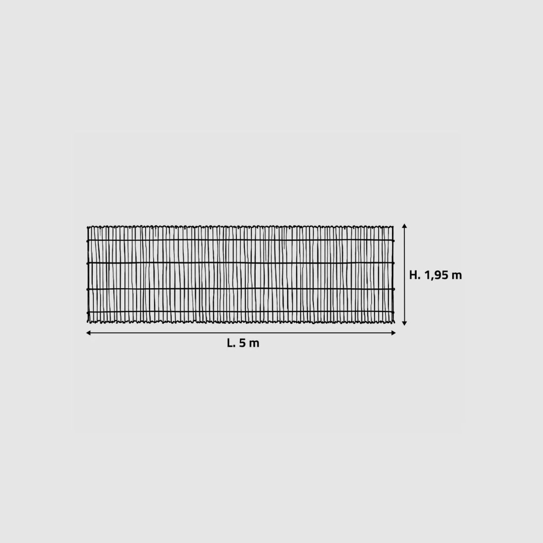 Bambus Sichtschutzzaun 5 × 1,95 m – natürlicher Sichtschutz, Bild 12 von 14