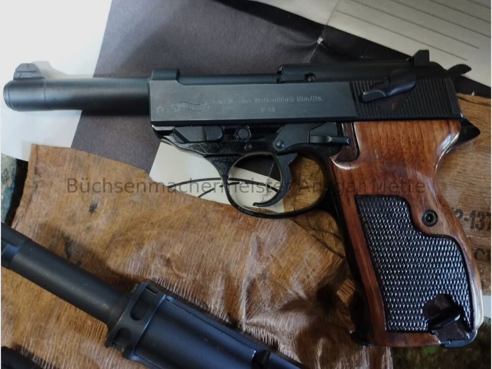 Walther P38 Set mit WS auf 22lr + Austauschlauf. 7,65mm Para P38 Set