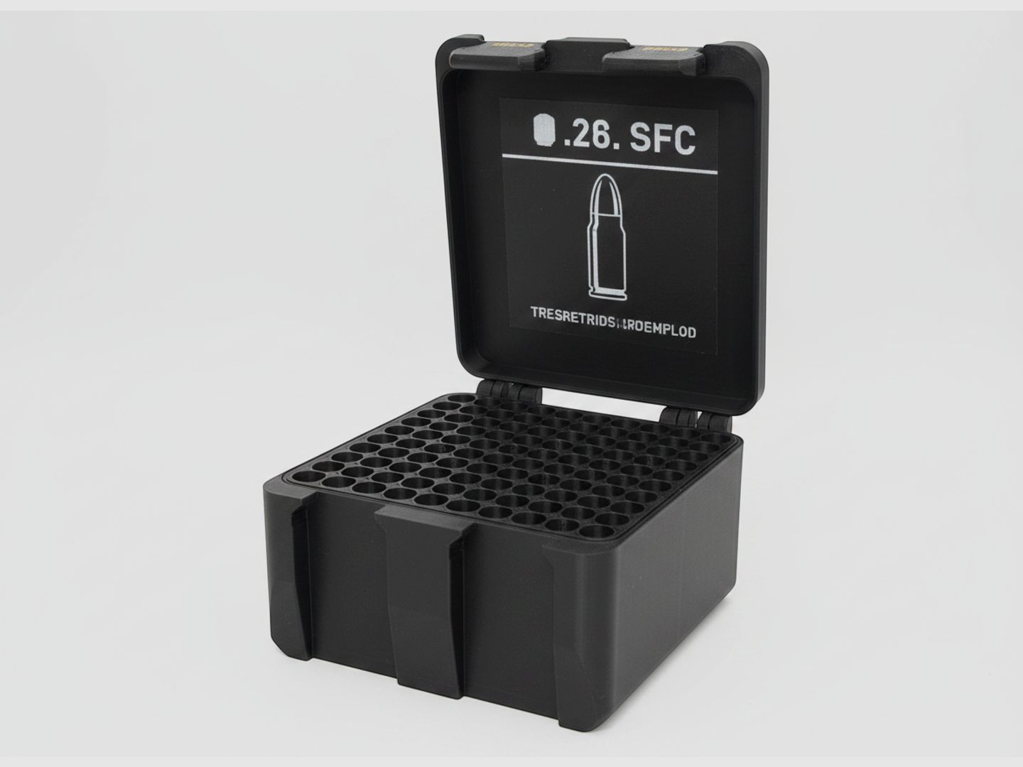 Filamelt Munitionsbox / 22 Creedmoor / 'Klapp- / Rastdeckel' / Patronenbox, Ammo Box