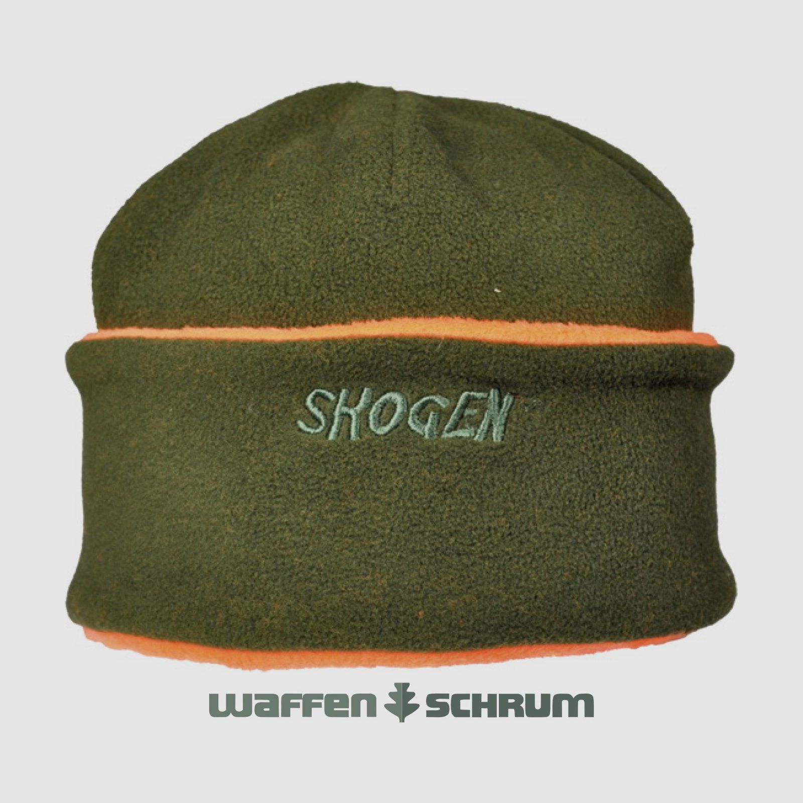 Skogen Wendefleece - Hat with Signal Olive-Orange