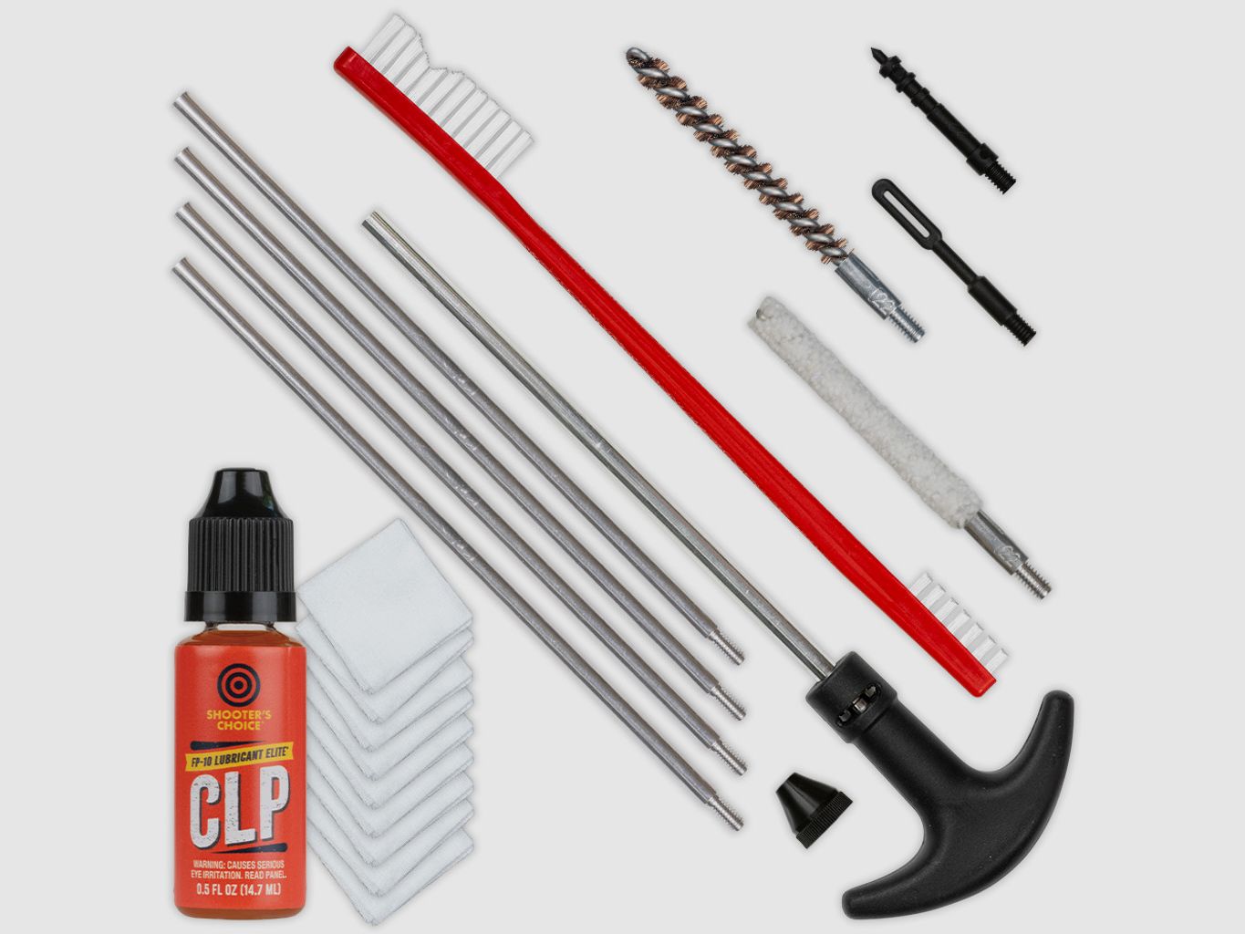Shooter's Choice Gun Cleaning Kit .22 / .223 – 8-32 incl. FP-10 Lubricant Elite CLP (SHF-SRK-22)