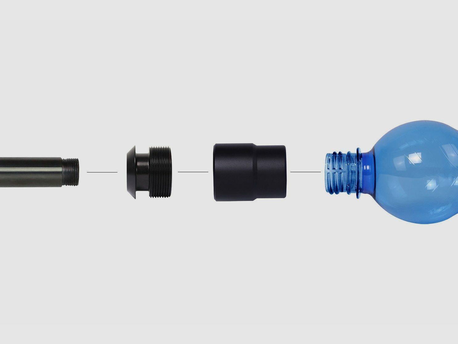 Adapter Voere per bottiglie PET per scopi di pulizia – Collegamento con adattatore a filettatura Voere, immagine 3 di 3