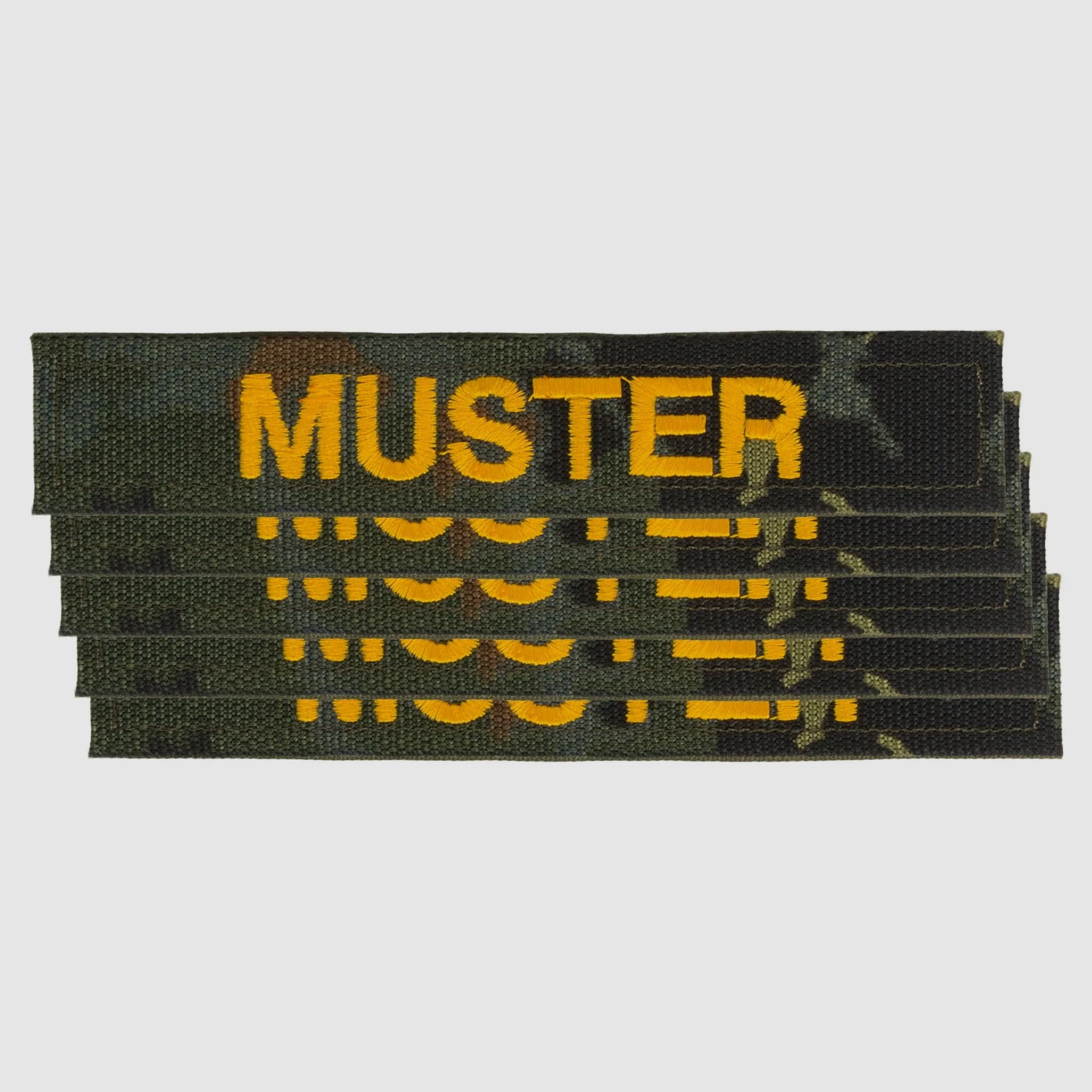 ASMC Namensbänder 5-er Satz flecktarn goldfarben