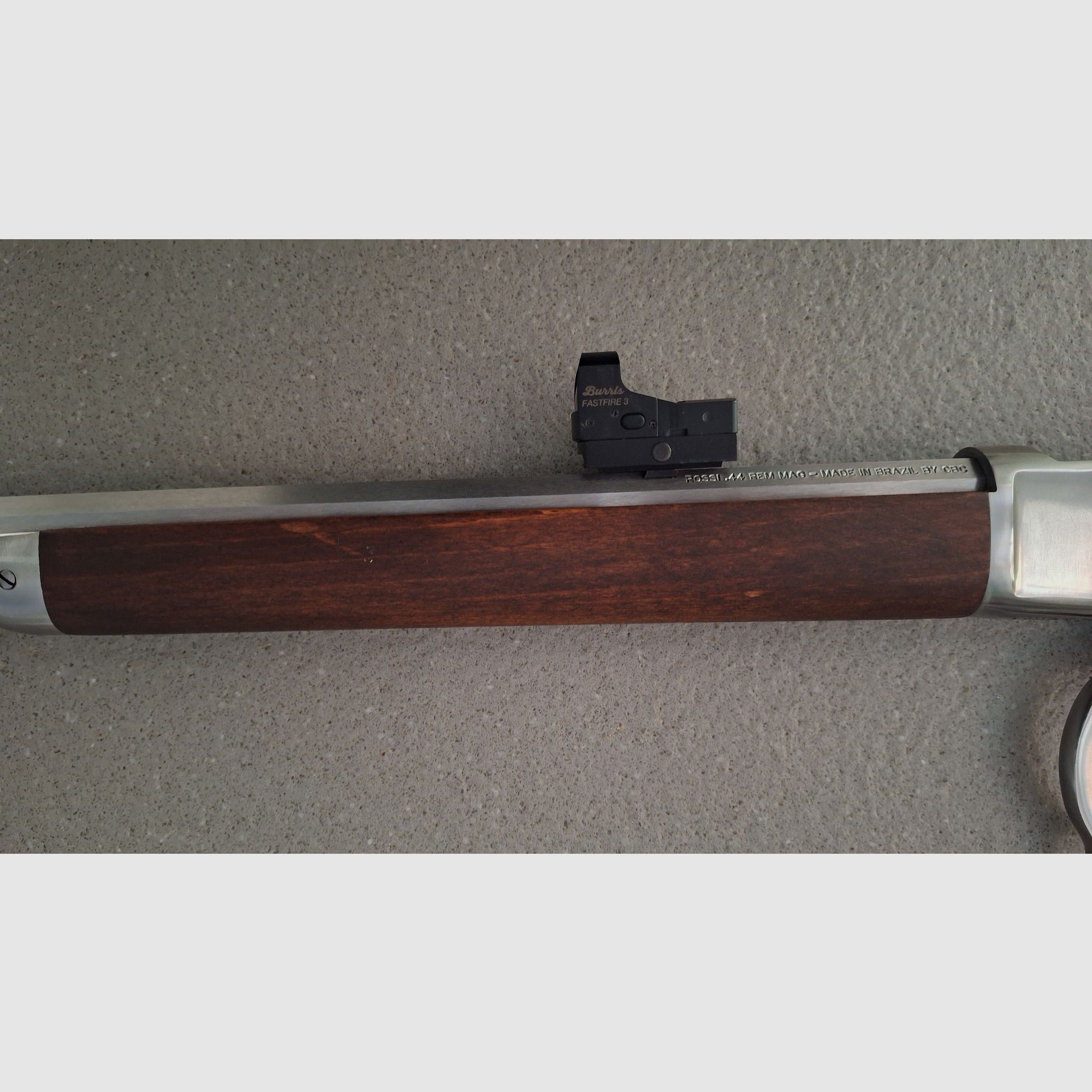 Puma Octagonal, Rossi .44 Magnum 24 inch stainless con Burris Fastfire 3
