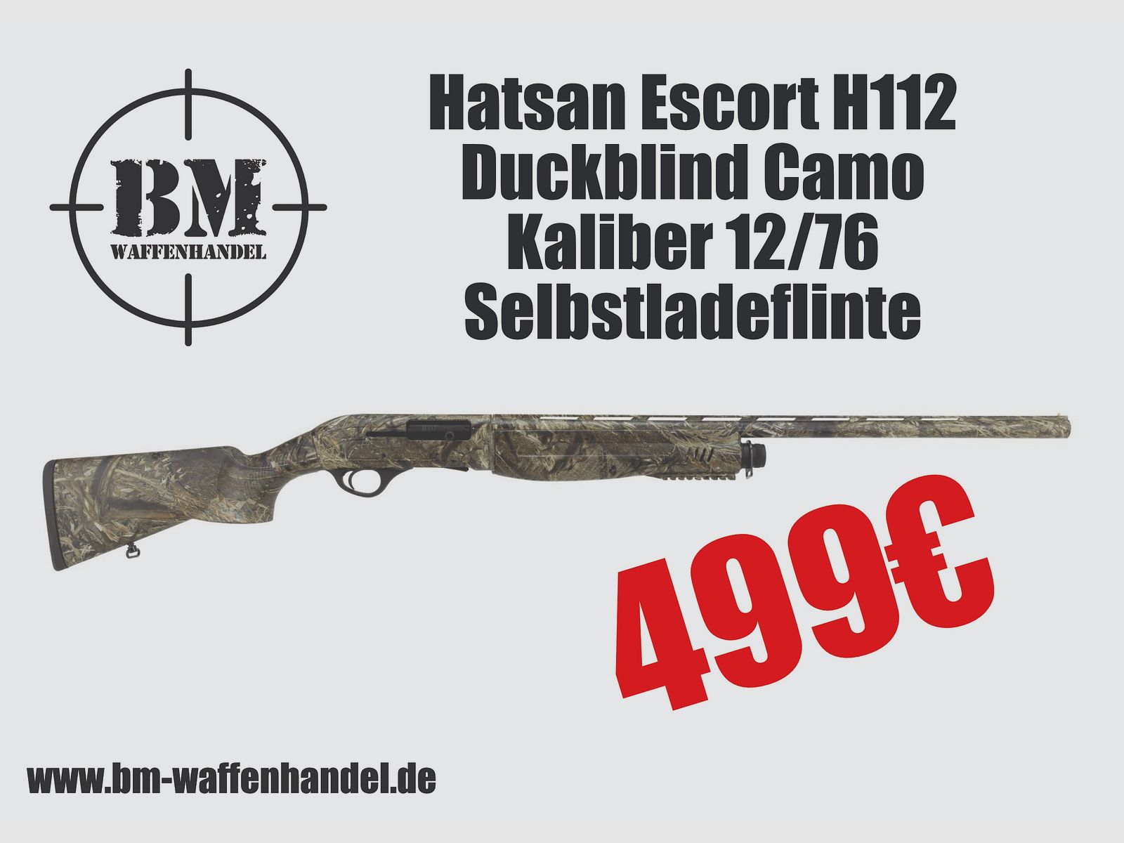 Samopowtarzalna strzelba Hatsan Escort H112 - Duckblind Camo 12/76 - 71cm - MC