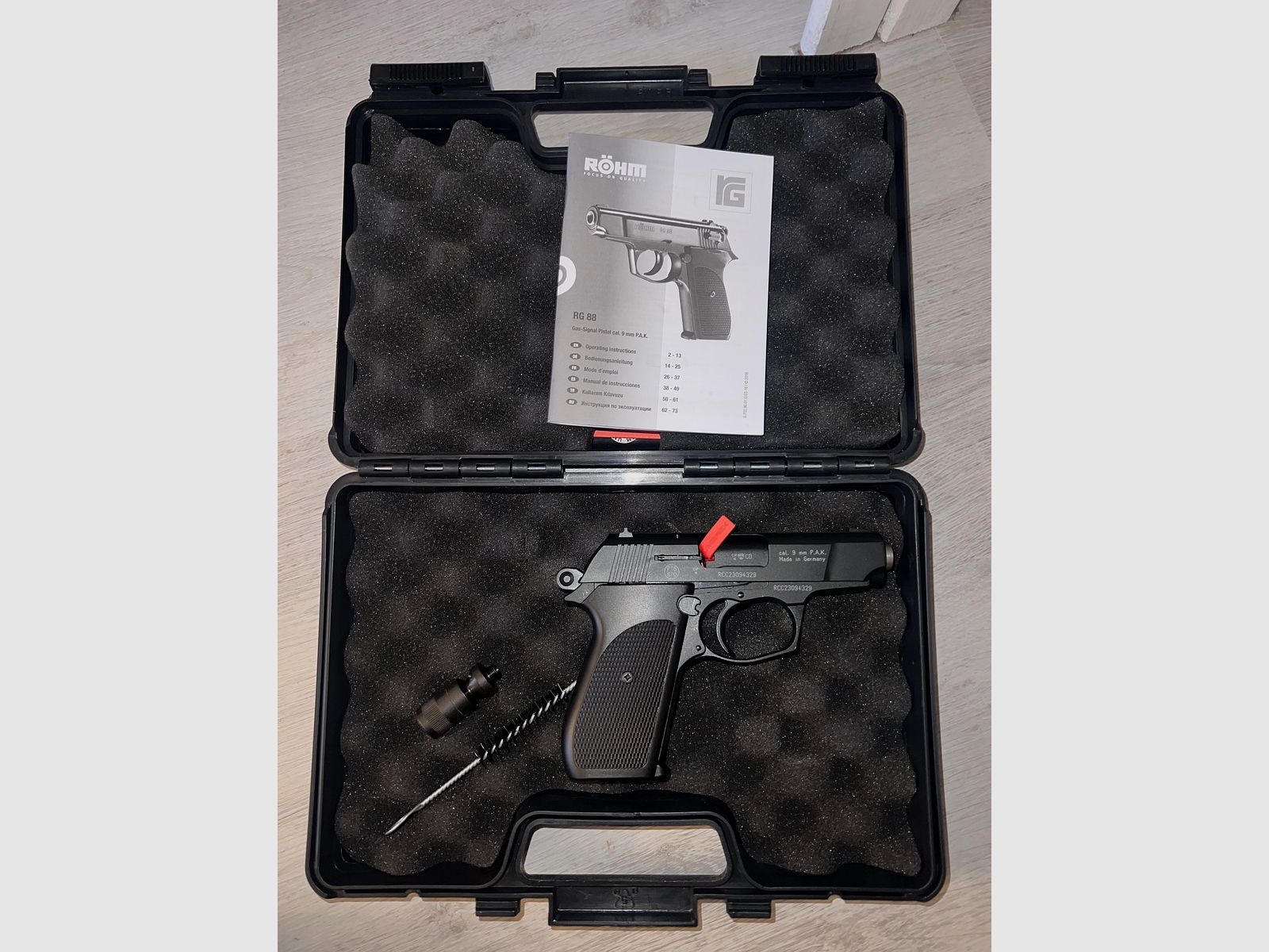 Röhm RG 88 Schreckschusspistole 9mm P.A.K. – Full Set – Neuwertig/OVP