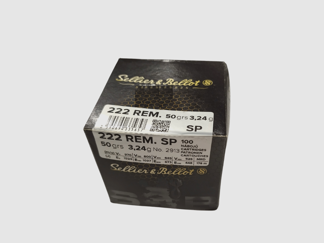 Munitions S&B .222 REM. SP 3,24 g boîte de 100 pièces, image 2 sur 2