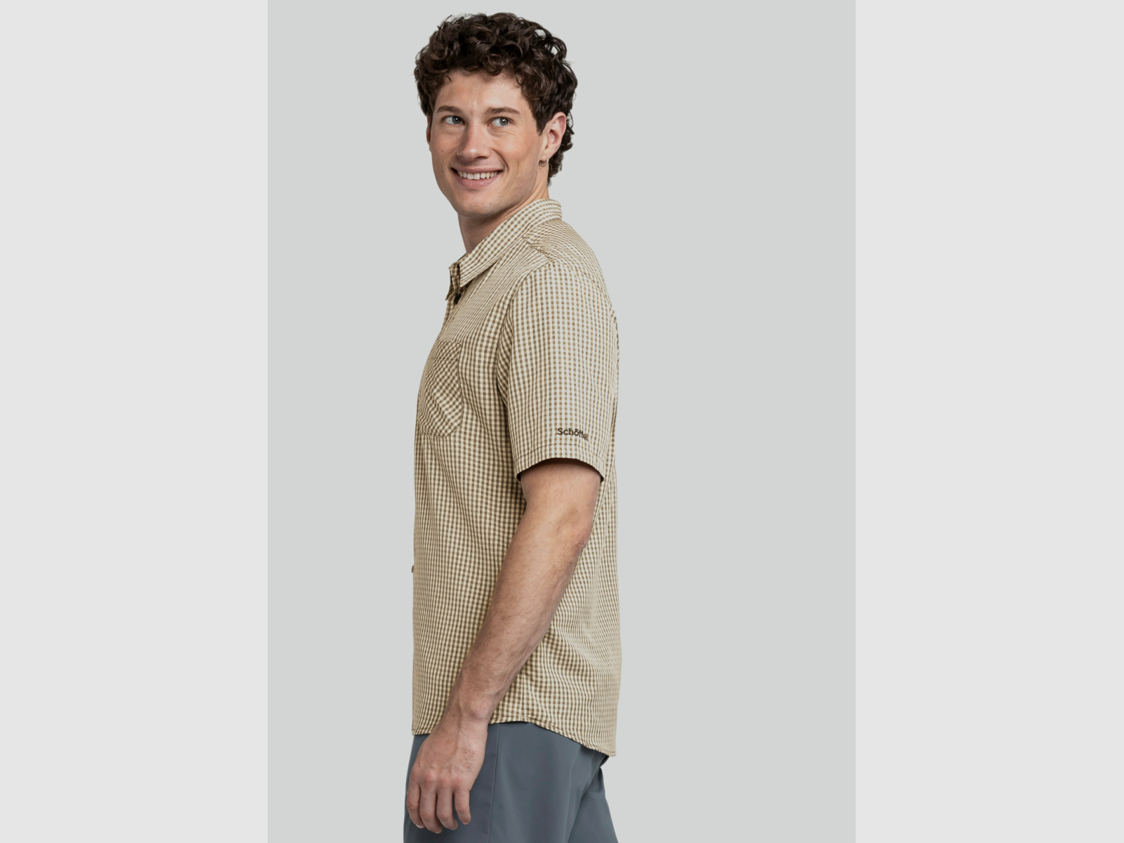 SCHÖFFEL CIRC Shirt Style Dalfoss MEN Beige-Black