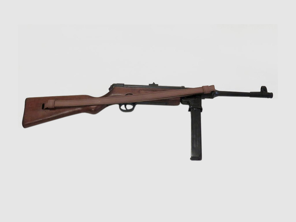 Denix Deko Maschinenpistole MP 41, Holzschaft, inklusive Leder-Trageriemen