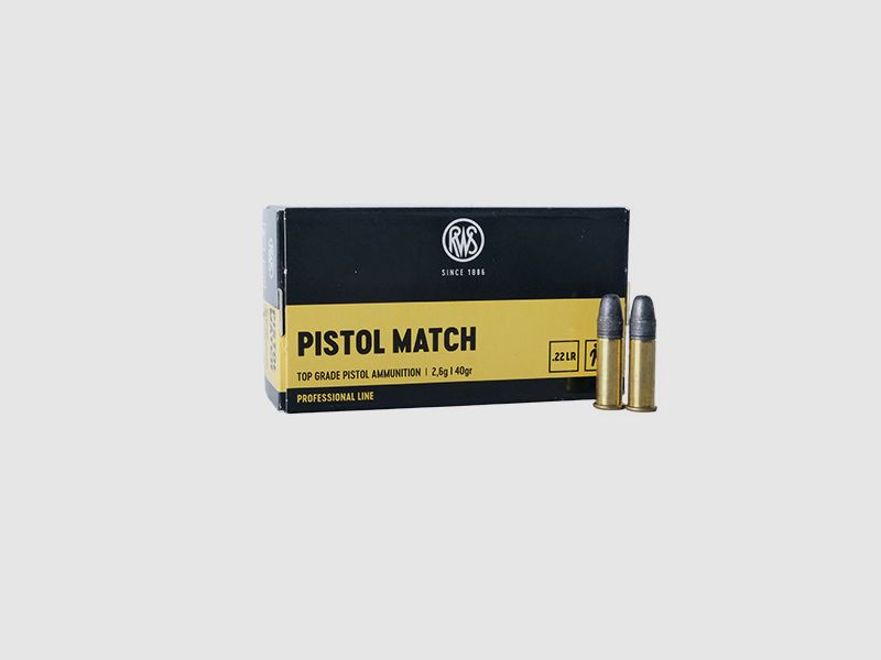 RWS Pistol Match .22lr KK cartridges
