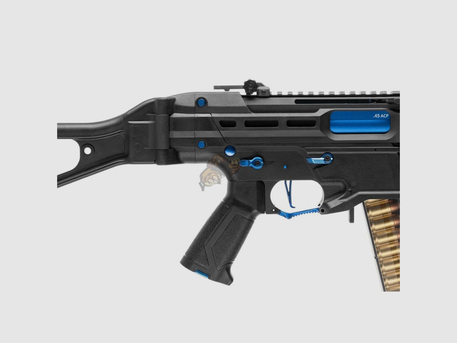 G&G PCC45 G2 with ETU in Black/Blue Airsoft Free from 18 - S-AEG -F-
