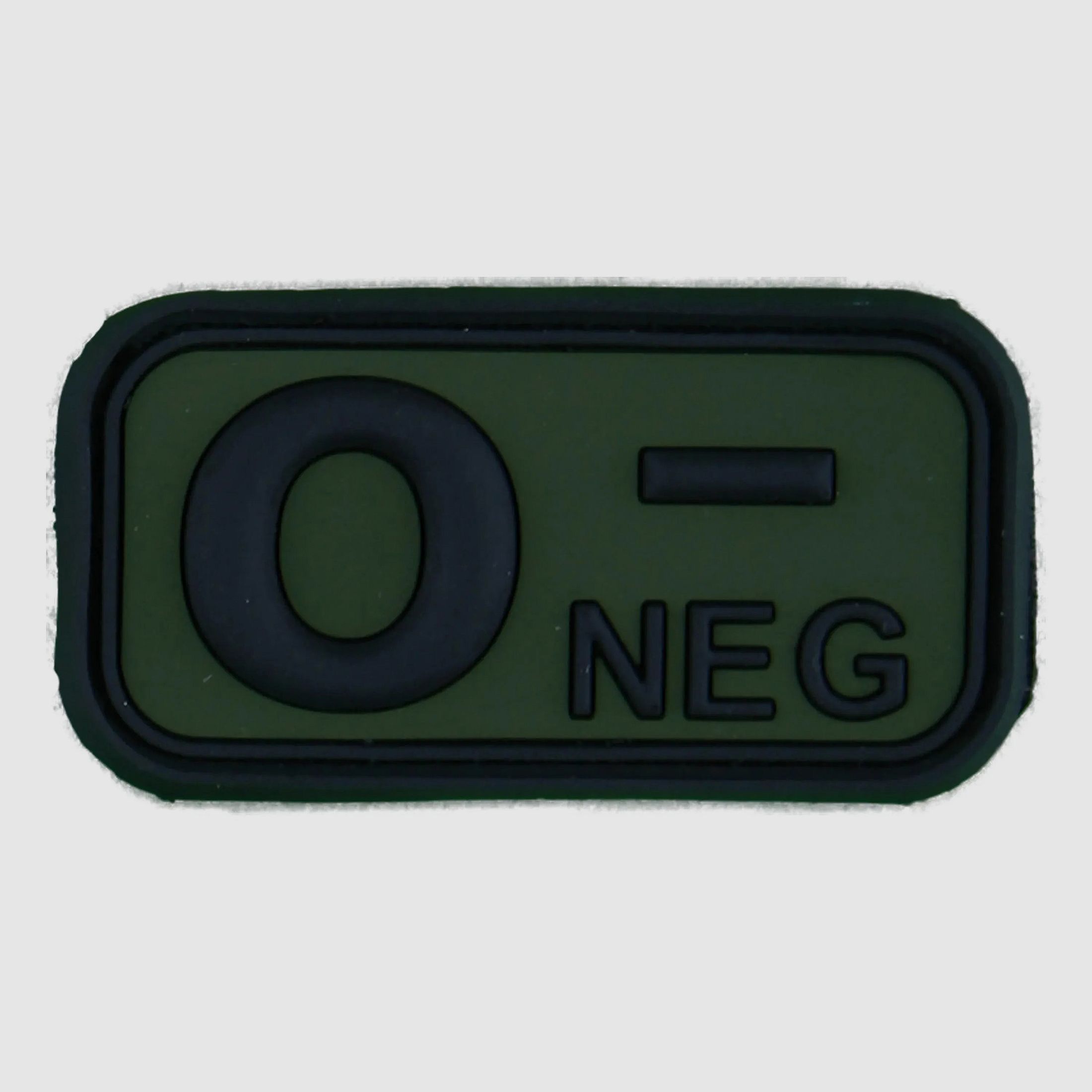 Fritzsch 3D Blutgruppenpatch 0 Neg schwarz-oliv