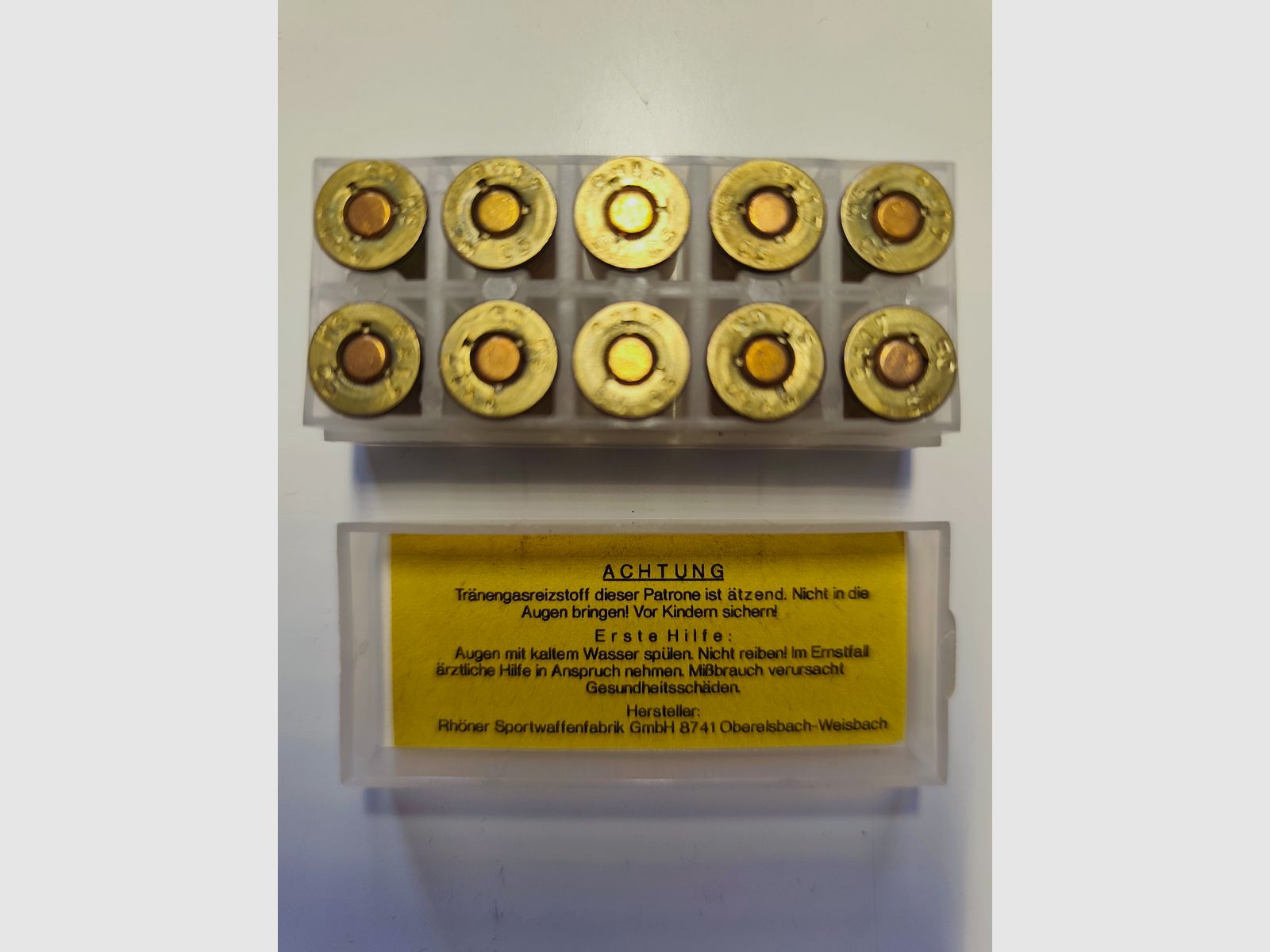 CS Gas Patronen von SM 9mm RK 10 Stück + kleines Taschenmesser