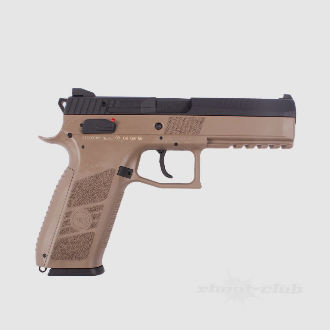 ASG	 CZ P-09 incl. Case Tan Airsoft Gas GBB Pistole ab18