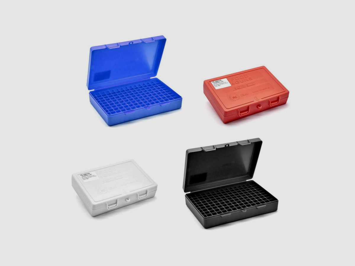 RC-TECH FOOD4GUNS Munitionsbox für 9mm 150 Schuss, Farbe: Rot, Bild 2 von 4