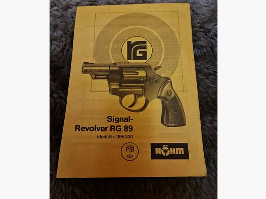 Original Gebrauchsanweisung Röhm RG 89