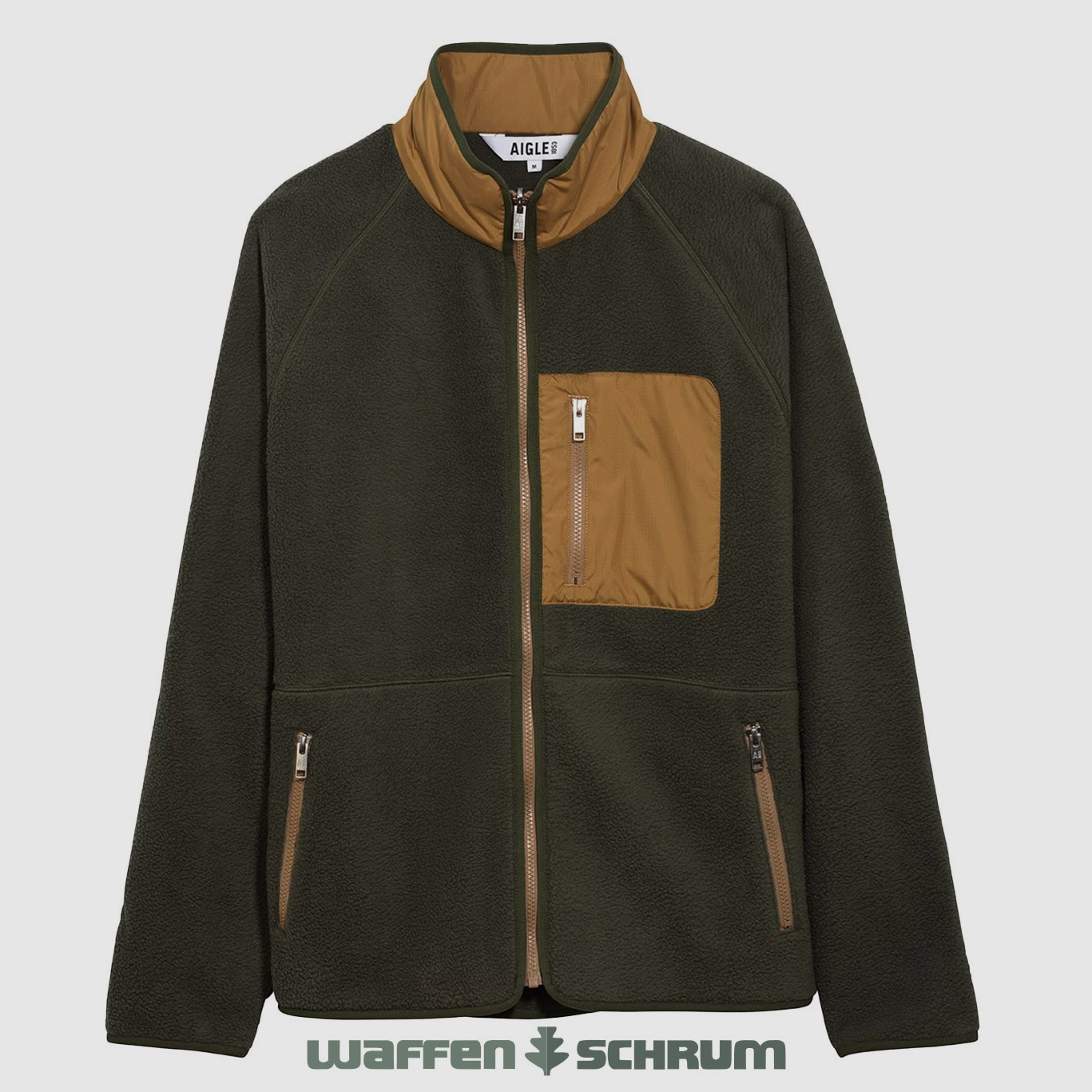 Aigle Fleece Jacket Sherpa Zip Up Avocat