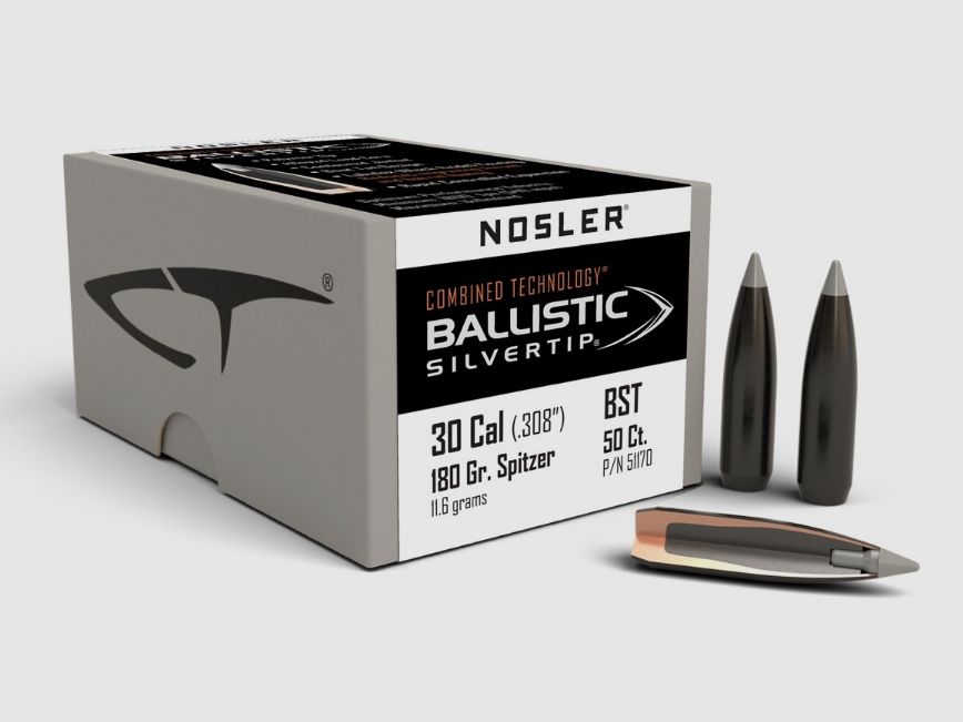 Nosler Hunting Cal. .308 Ballistic Silvertip / 180 Grain #51170