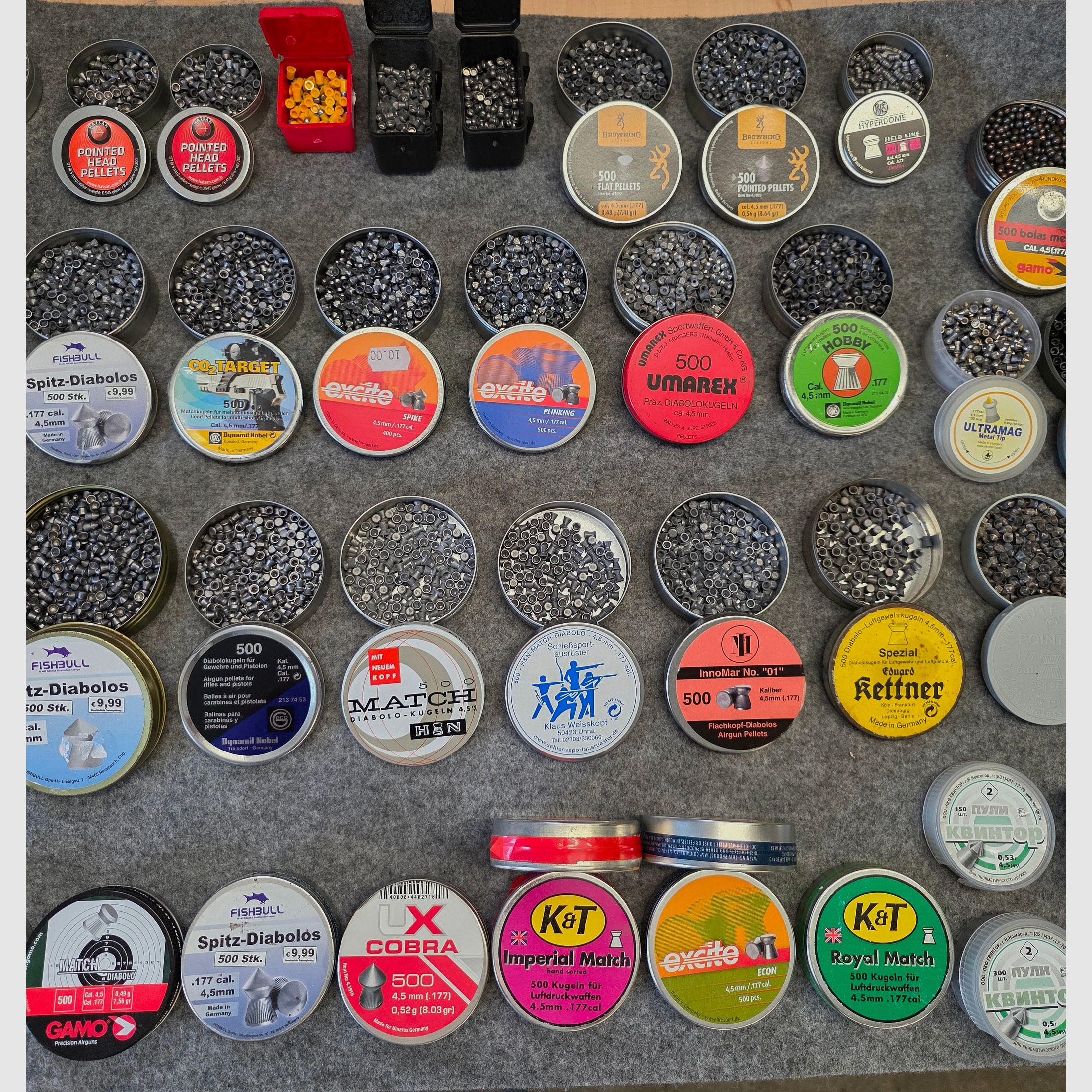 11kg !!! Konvolut Diabolo 4,5mm Kugeln Munition  Federdruck Gas Co2 Luftgewehr Luftpistole Match