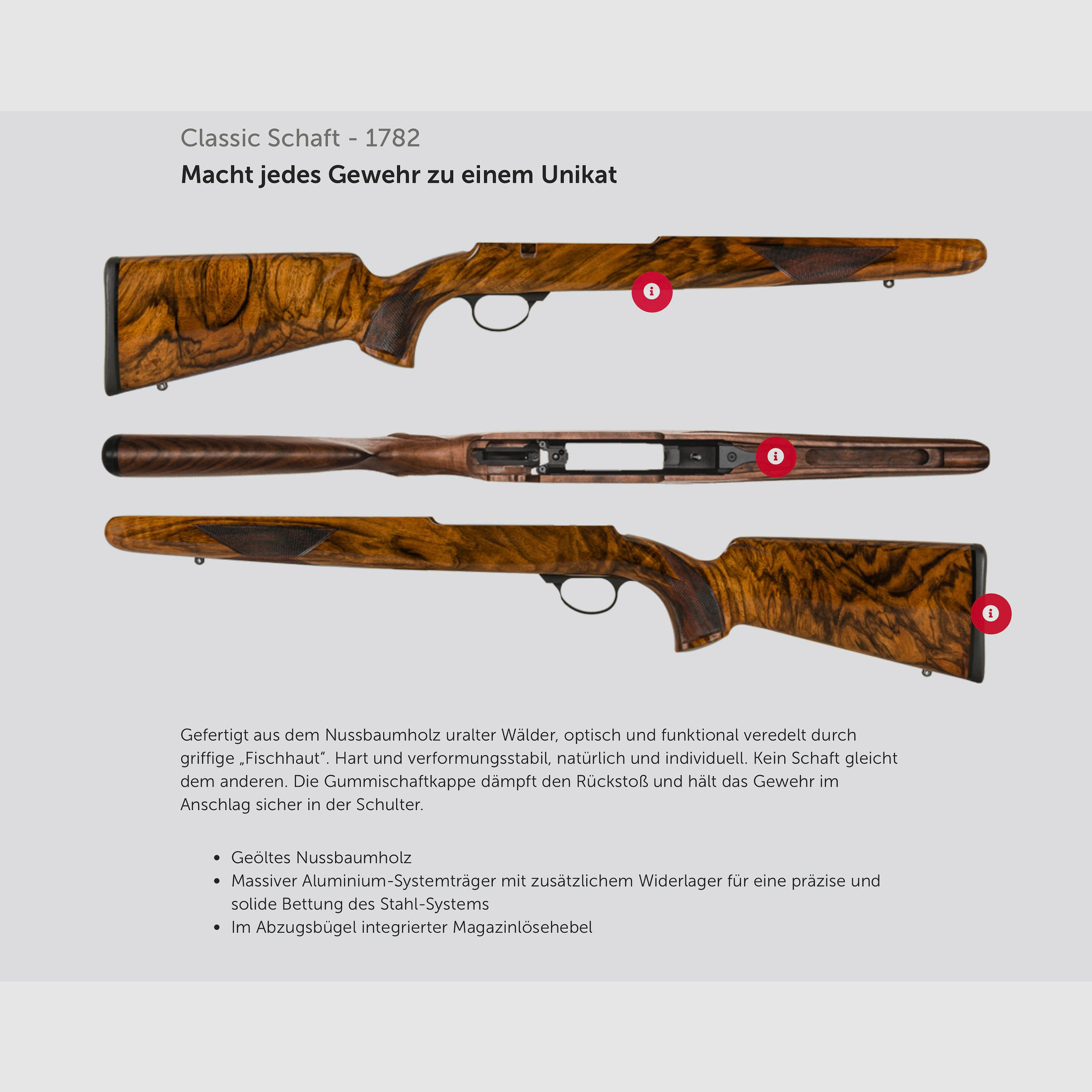 J.G. Aschütz 1782 D G-15x1 Classic Kaliber .243 Win. Repetierbüchse LL 580mm M15x1 Gewinde