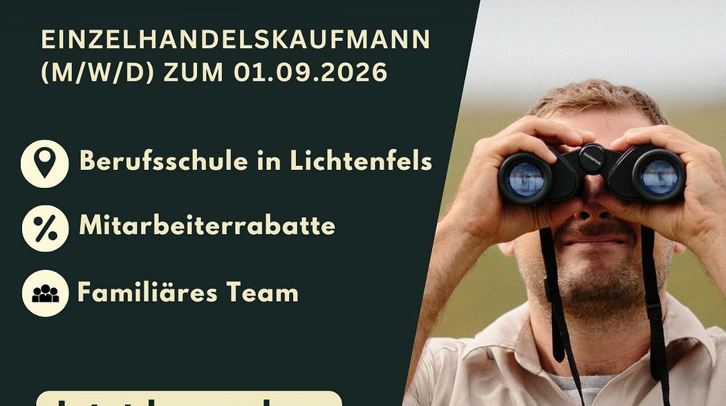LETZTE CHANCE auf einen Ausbildungsplatz bei uns ab 01.09.2026