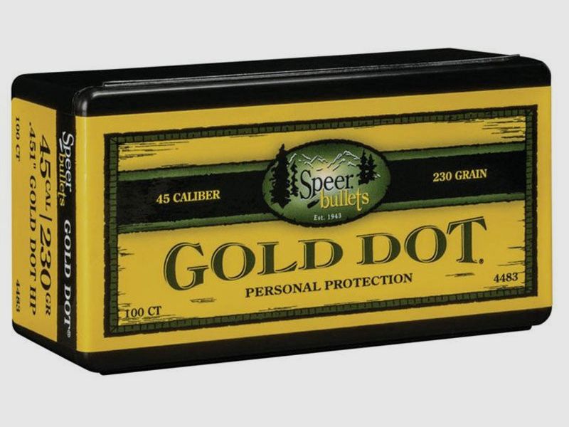 Geschosse SPEER GOLD DOT HP - .451" - 230 Grains, Bild 1 von 2