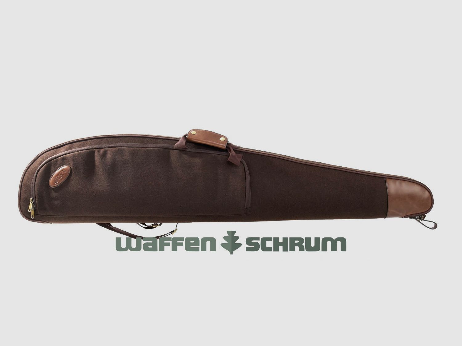 Mjoelner Hunting Rifle Case GEIR Loden 130cm - Brown with External Pocket and Fleece Padding