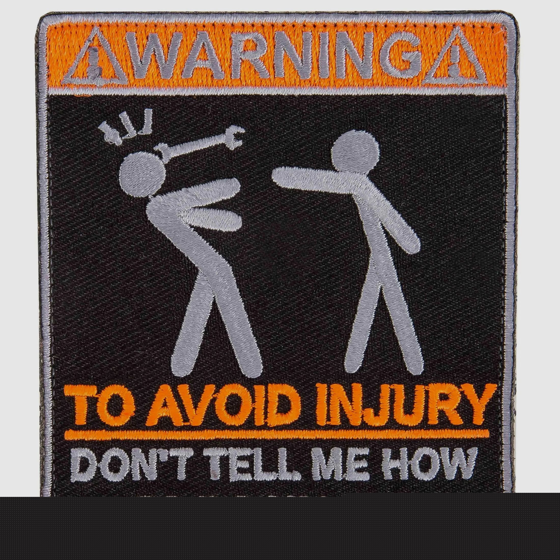 MD-Textil MD-Textil Patch Warning schwarz