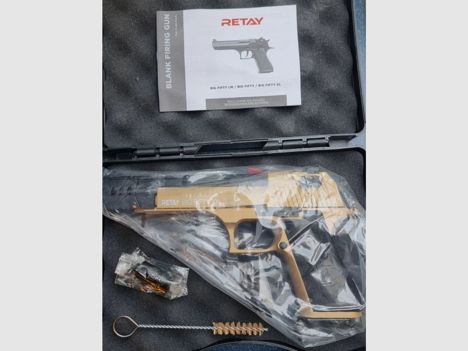 Retay Big Fifty XL en bicolor (negro/dorado) nuevo y original empaquetado + accesorios