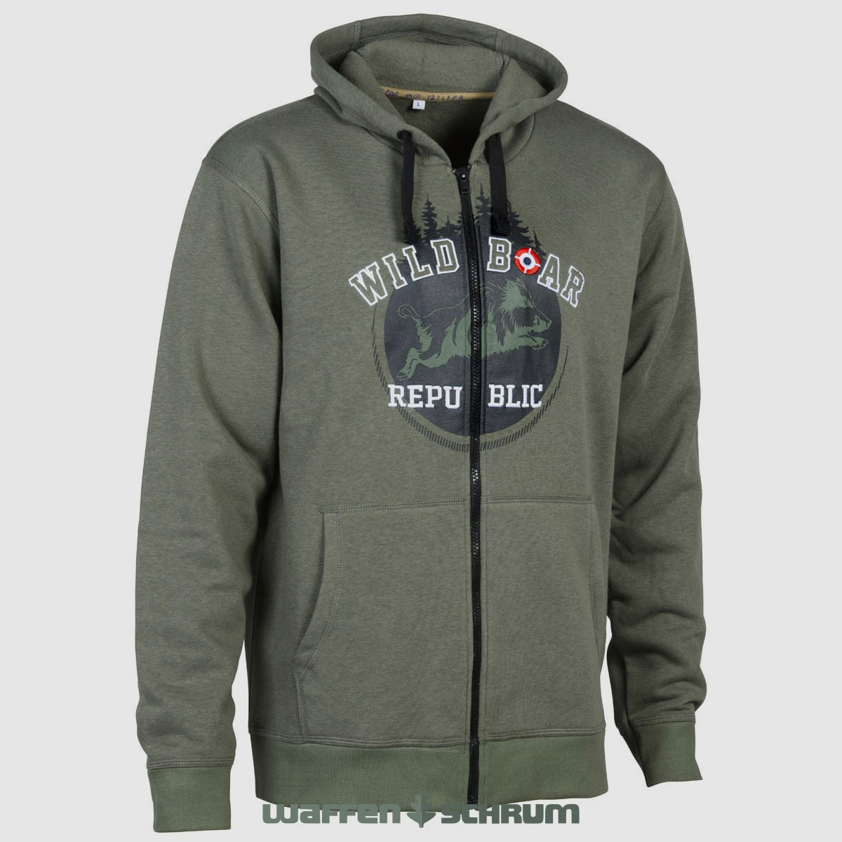 Percussion Sweatshirt mit Zip Republic khaki