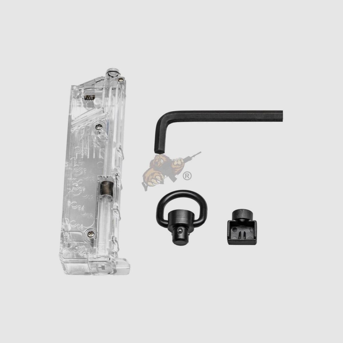 MGCR 556 GBBR 10" Gas Blow Back Softair Rifle Free from 18 - Black -F- | G&G, image 4 of 5