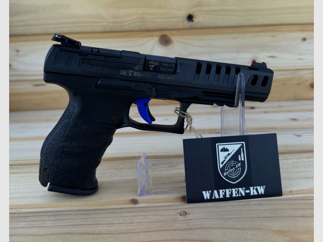 Arma dimostrativa Walther pistola semi-automatica Q5 Match 9x19 INT. 15R in nero 9mm Luger