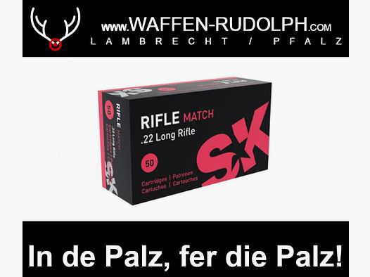 SK Rifle Match .22 lr. Opakowanie: 50 strzałów *Wymagane zezwolenie EWB