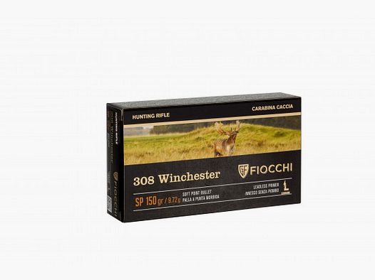CARTUCCE FIOCCHI CAL.308 WINCHESTER PALLA 150 SP CONF.20 PZ