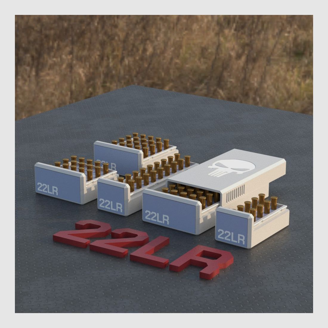 Filamelt Munitionsbox / Ammo .22 LR – Patronenbox für 50 Schuss, Made in Germany