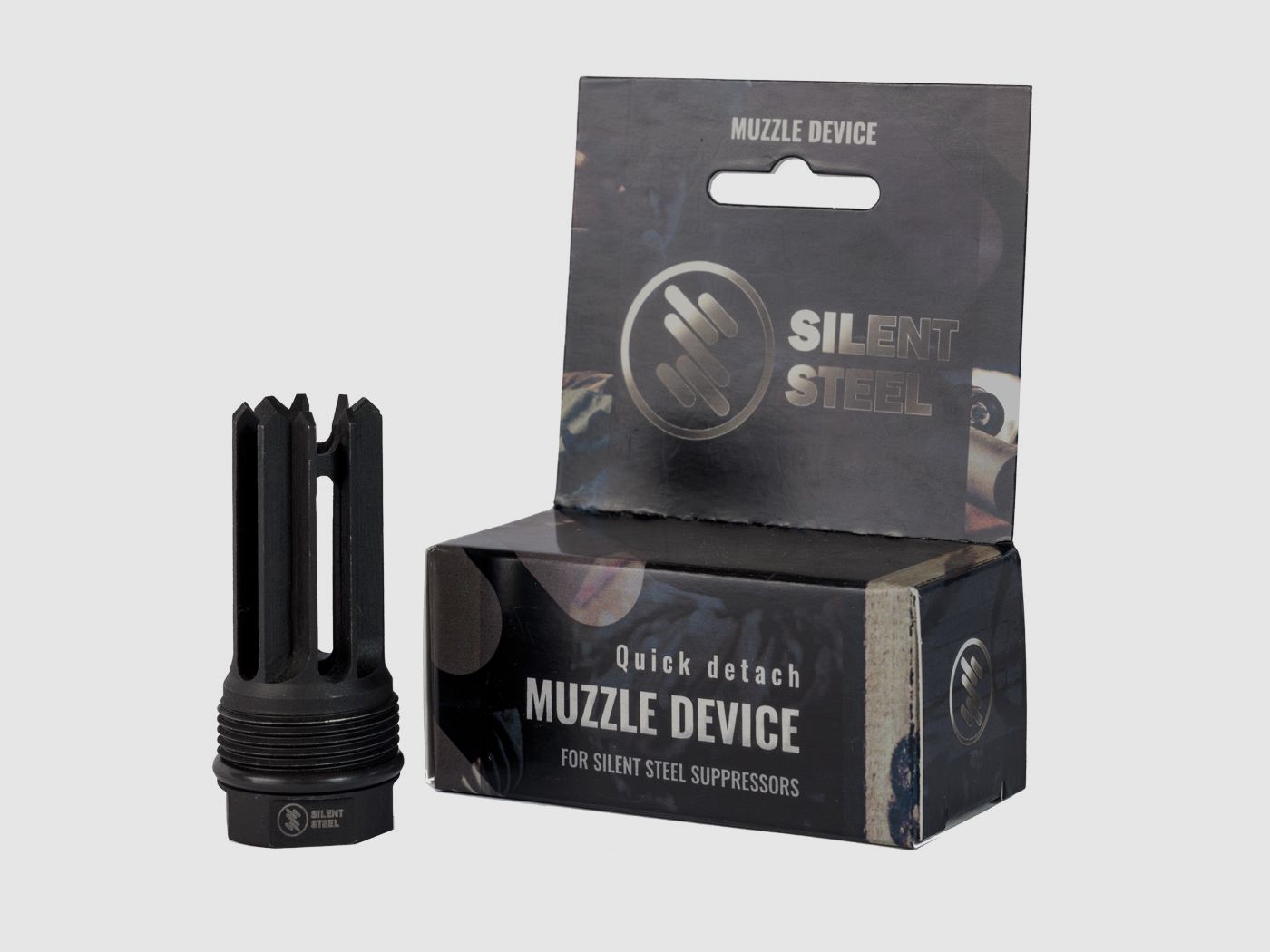 SILENT STEEL 5-PRONG QD Flash Hider M18x1, Bild 2 von 2