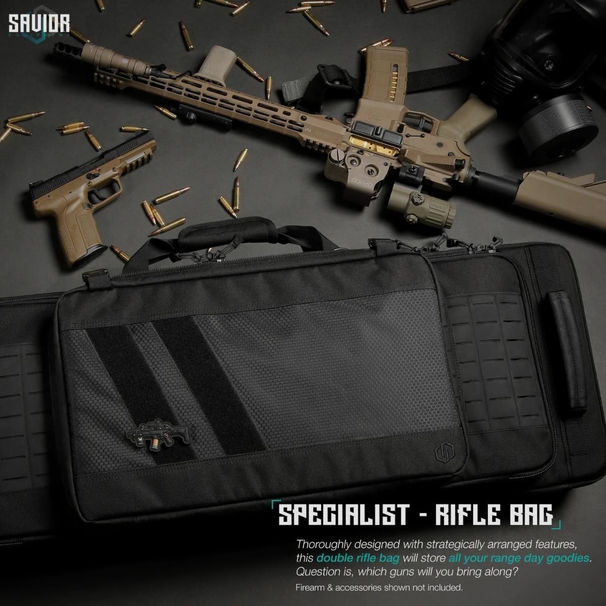 Savior Double Rifle Bag Specialist Series 36" Black, image 5 of 5