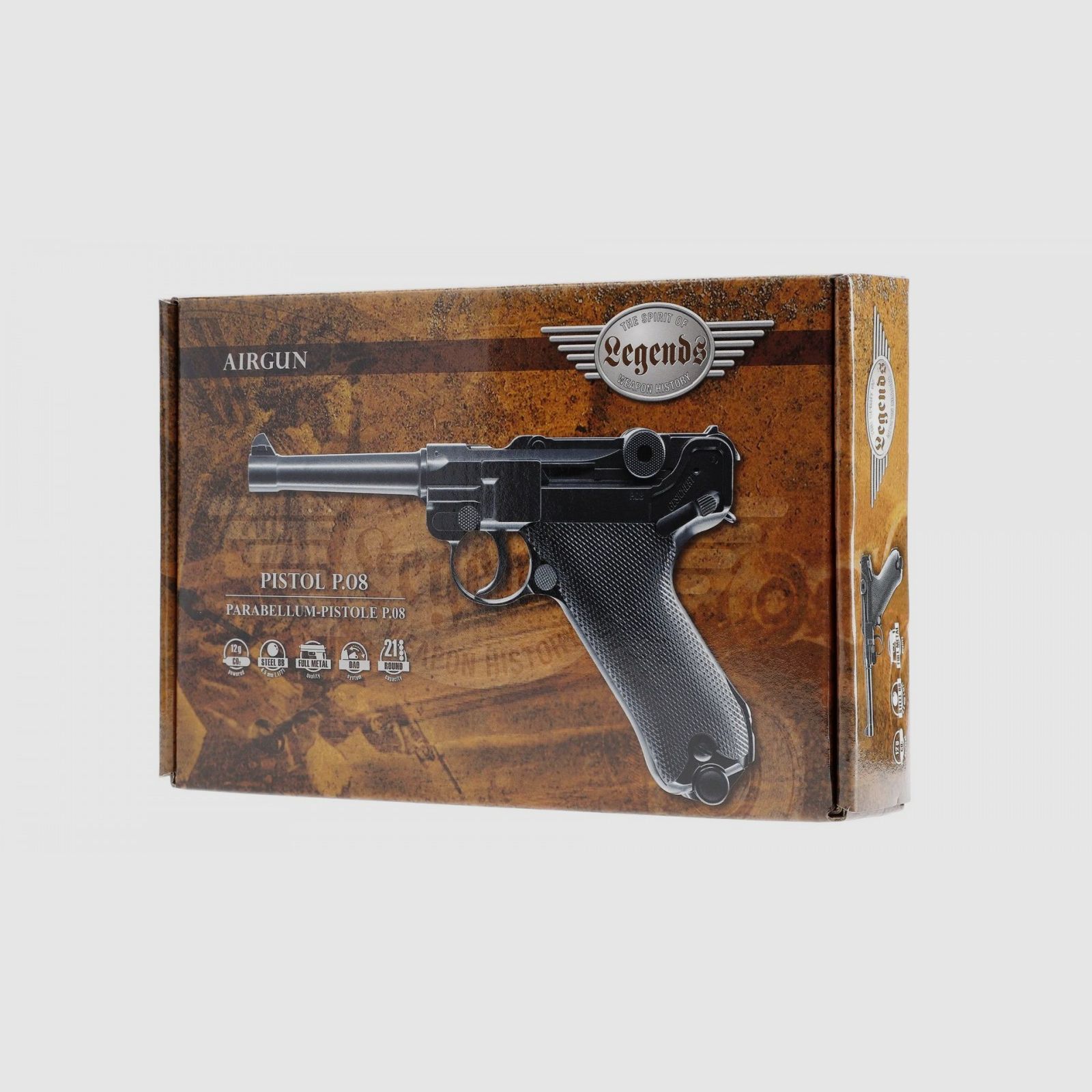 Umarex Legends P.08 "Luger" - Pistola a pallini in acciaio, immagine 5 di 5