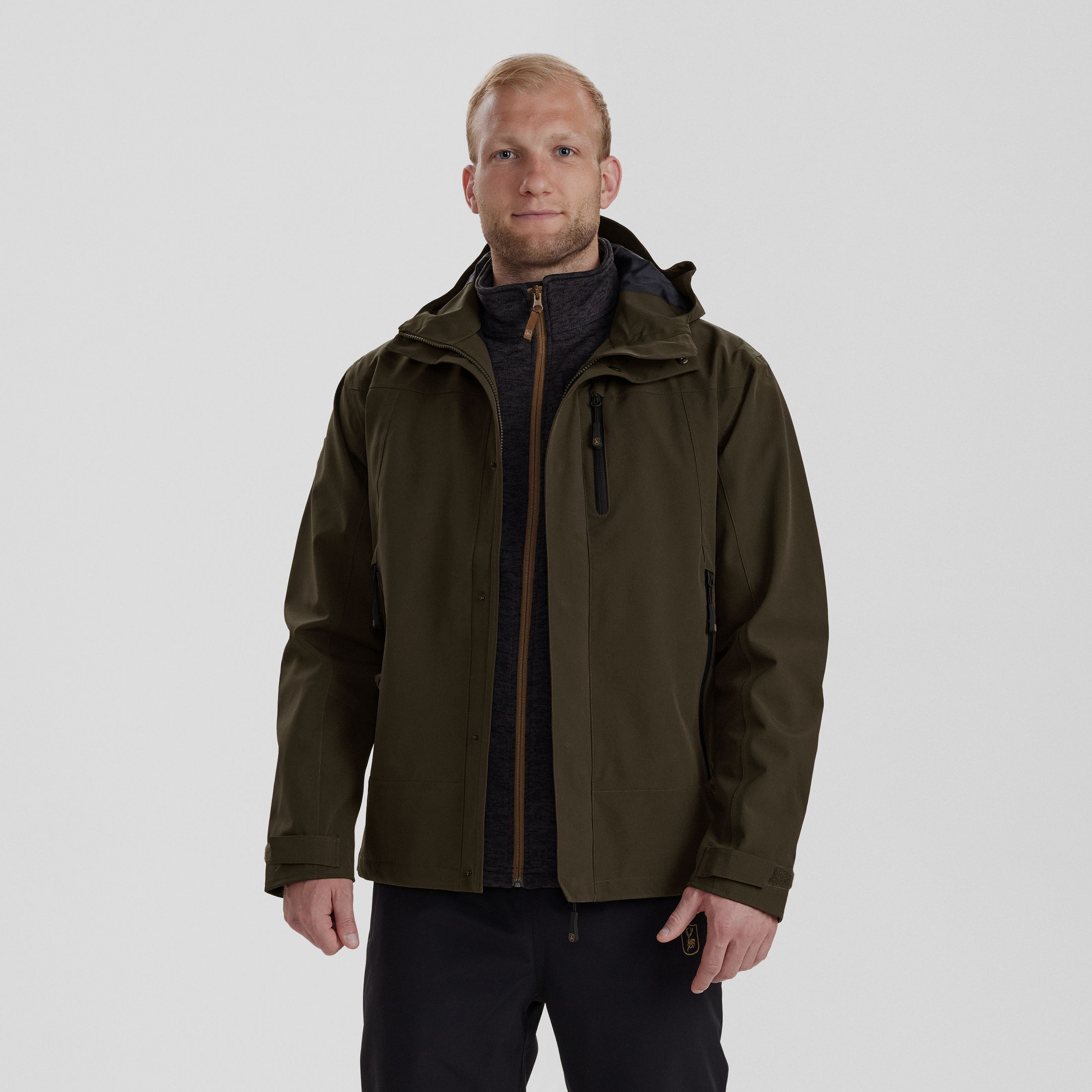 Sarek Shell Jacke mit Kapuze - Fallen Leaf – Größe: 4XL